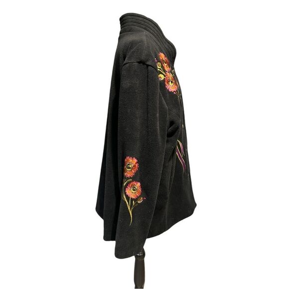 EUC VTG Bob Mackie Wearable Art Fleece Jacket/Coat Sz 1X - Picture 5 of 8